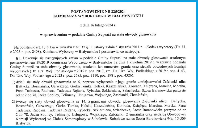 Postanowienie ws OKW 2024