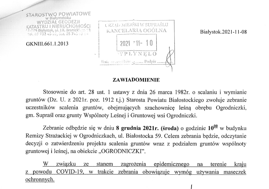 Scalanie gruntow ogrodniczki 2021