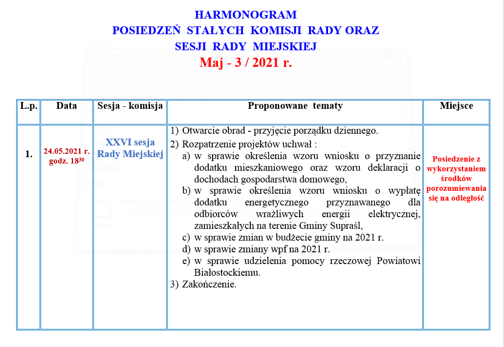 posiedzenia stalych komisji maj3 2021
